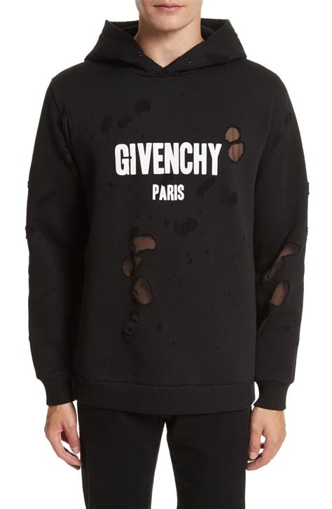 givenchy distressed hoodie fake|givenchy hoodie with holes.